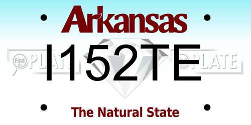 I152TE Arkansas License Plate