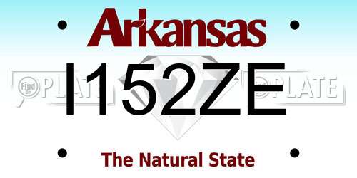 I152ZE Arkansas License Plate