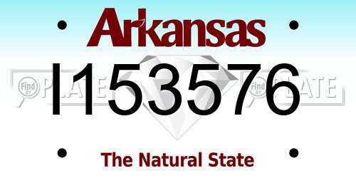 I153576 Arkansas License Plate