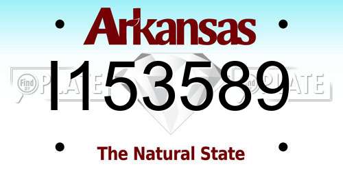 I153589 Arkansas License Plate