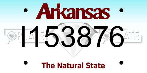 I153876 Arkansas License Plate