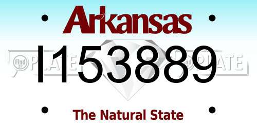 I153889 Arkansas License Plate