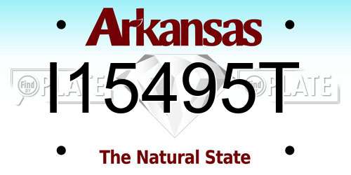 I15495T Arkansas License Plate