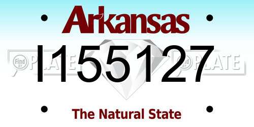 I155127 Arkansas License Plate