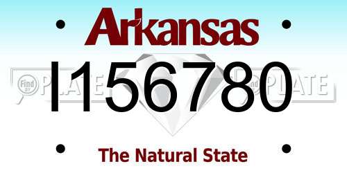 I156780 Arkansas License Plate