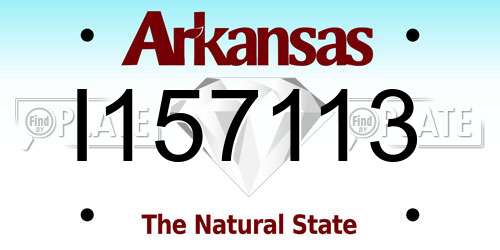 I157113 Arkansas License Plate