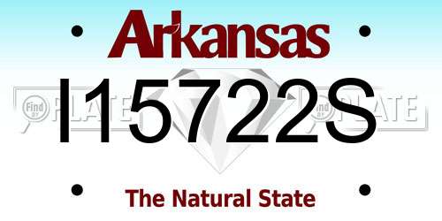 I15722S Arkansas License Plate