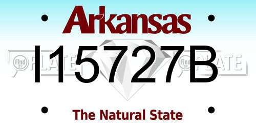 I15727B Arkansas License Plate