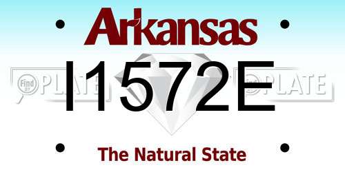 I1572E Arkansas License Plate
