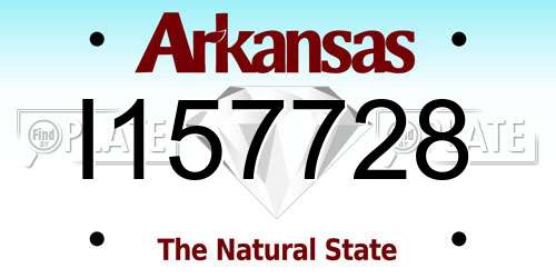 I157728 Arkansas License Plate