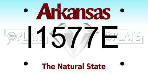 I1577E Arkansas License Plate