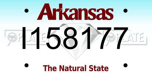 I158177 Arkansas License Plate