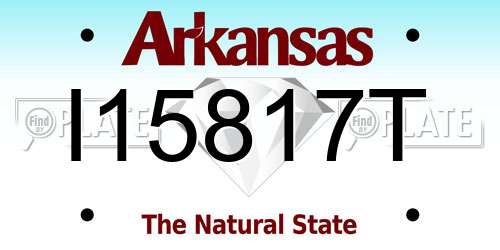 I15817T Arkansas License Plate
