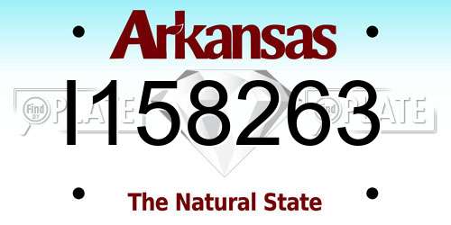 I158263 Arkansas License Plate