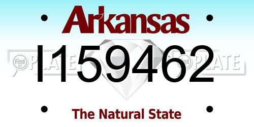 I159462 Arkansas License Plate