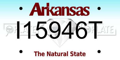 I15946T Arkansas License Plate