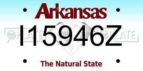 I15946Z Arkansas License Plate