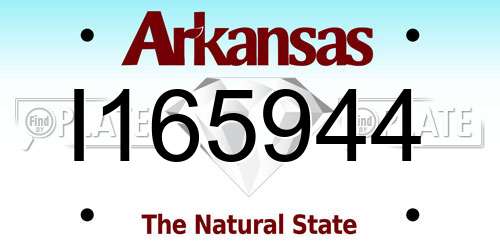I165944 Arkansas License Plate