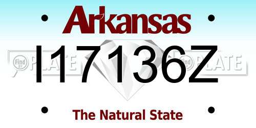 I17136Z Arkansas License Plate