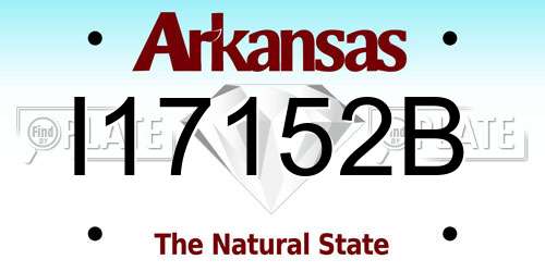 I17152B Arkansas License Plate