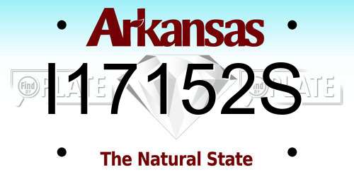 I17152S Arkansas License Plate