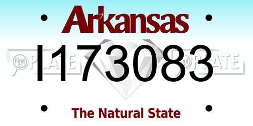 I173083 Arkansas License Plate