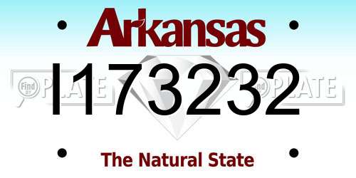 I173232 Arkansas License Plate