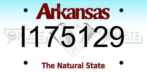 I175129 Arkansas License Plate