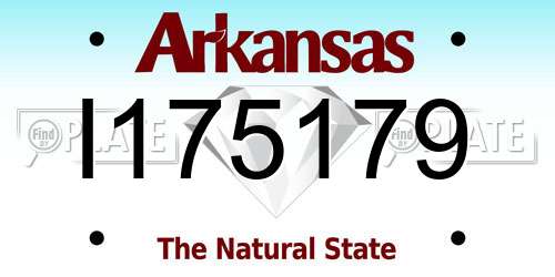 I175179 Arkansas License Plate