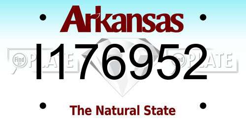 I176952 Arkansas License Plate