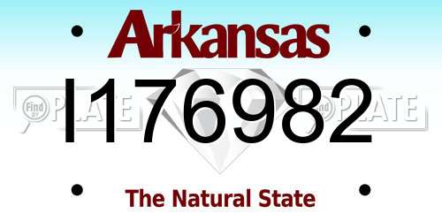 I176982 Arkansas License Plate
