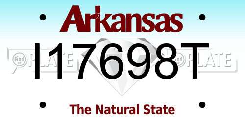 I17698T Arkansas License Plate