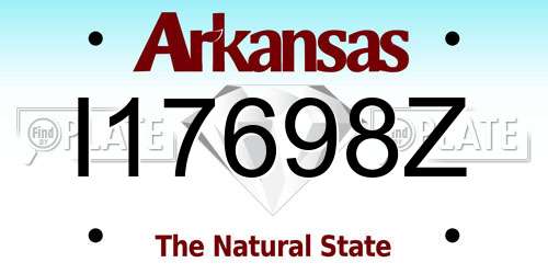 I17698Z Arkansas License Plate