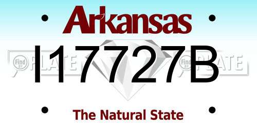 I17727B Arkansas License Plate
