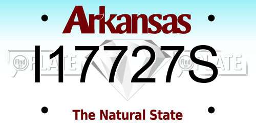 I17727S Arkansas License Plate