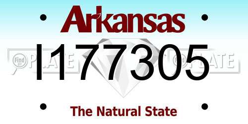 I177305 Arkansas License Plate