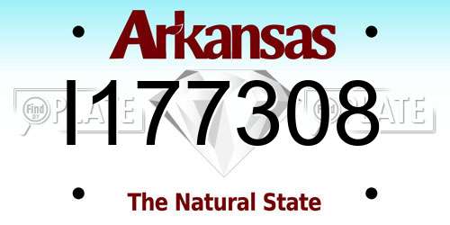 I177308 Arkansas License Plate