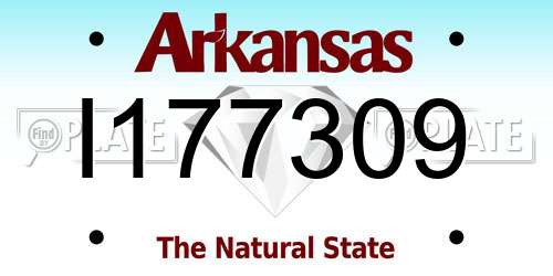 I177309 Arkansas License Plate