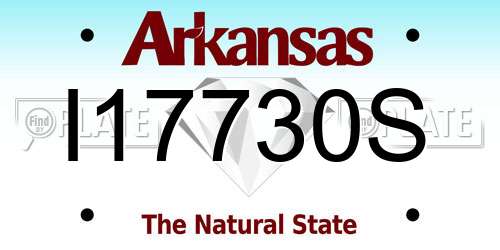 I17730S Arkansas License Plate