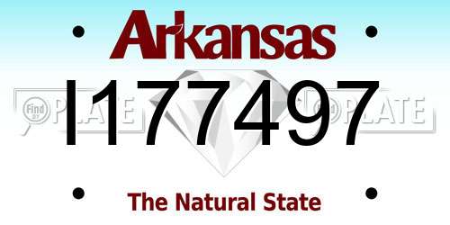 I177497 Arkansas License Plate