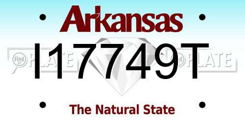 I17749T Arkansas License Plate