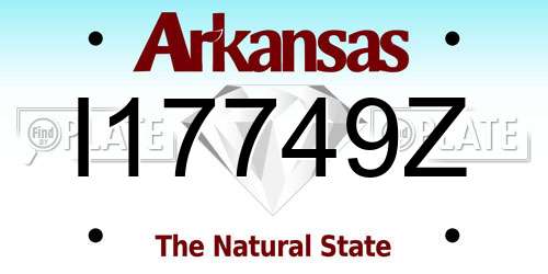I17749Z Arkansas License Plate