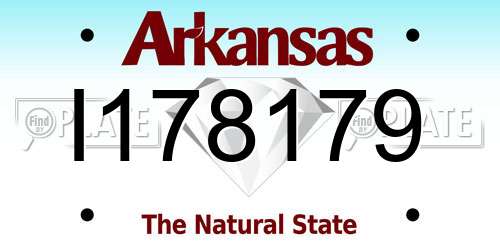 I178179 Arkansas License Plate