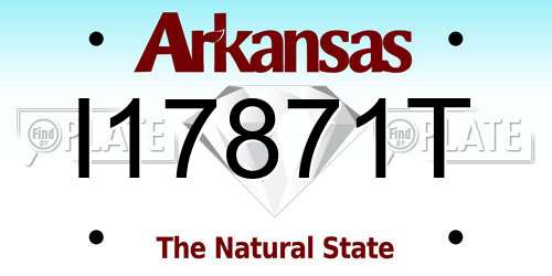 I17871T Arkansas License Plate