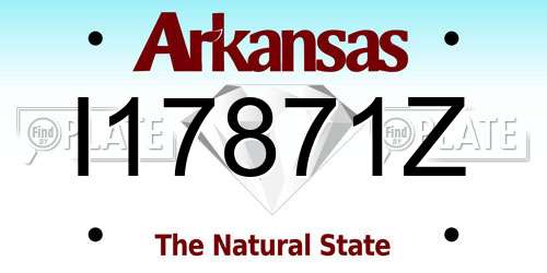 I17871Z Arkansas License Plate