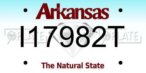 I17982T Arkansas License Plate