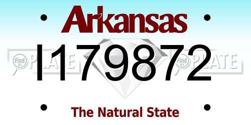 I179872 Arkansas License Plate