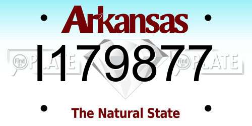 I179877 Arkansas License Plate