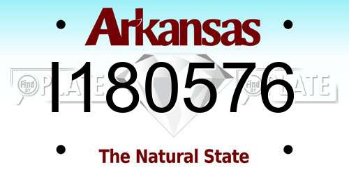 I180576 Arkansas License Plate