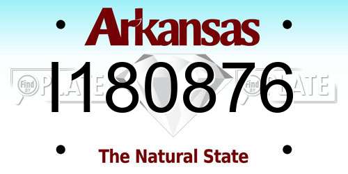 I180876 Arkansas License Plate